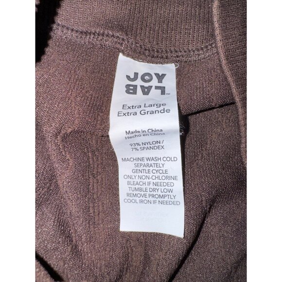 JoyLab Womens Extra Large Brown Textured High-Waist Leggings - Picture 3 of 8